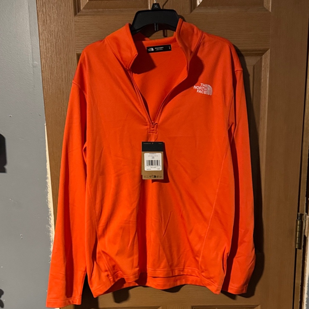 NWT The North Face Bright Orange Half-Zip Pullover